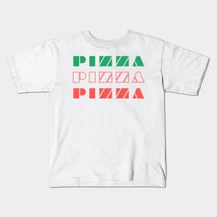 Pizza pizza pizza Italian Flag Style Kids T-Shirt